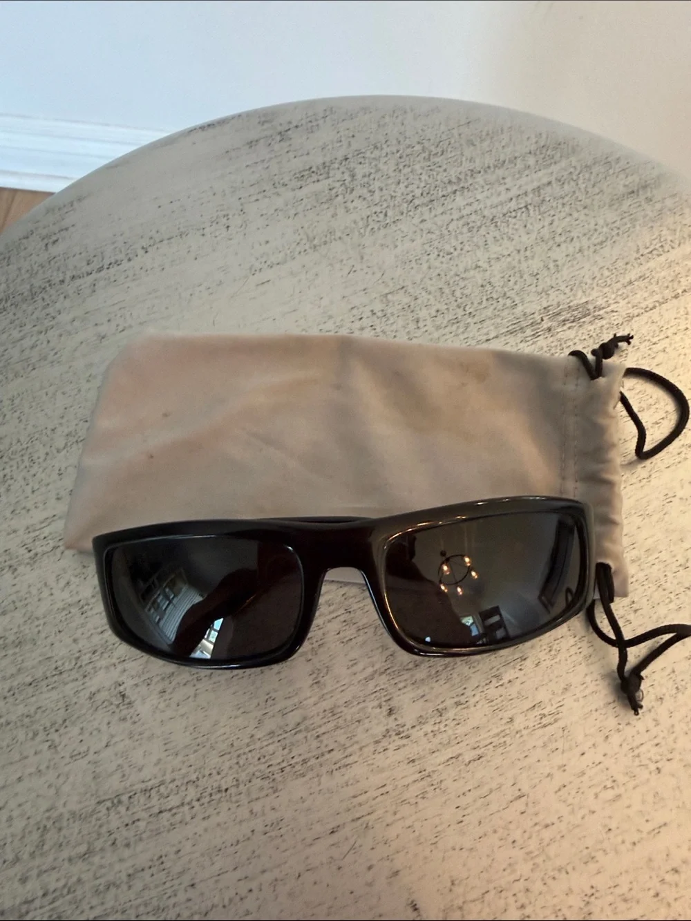 Men's Somatic Black Wrap Sunglasses - Classic thick frame Style